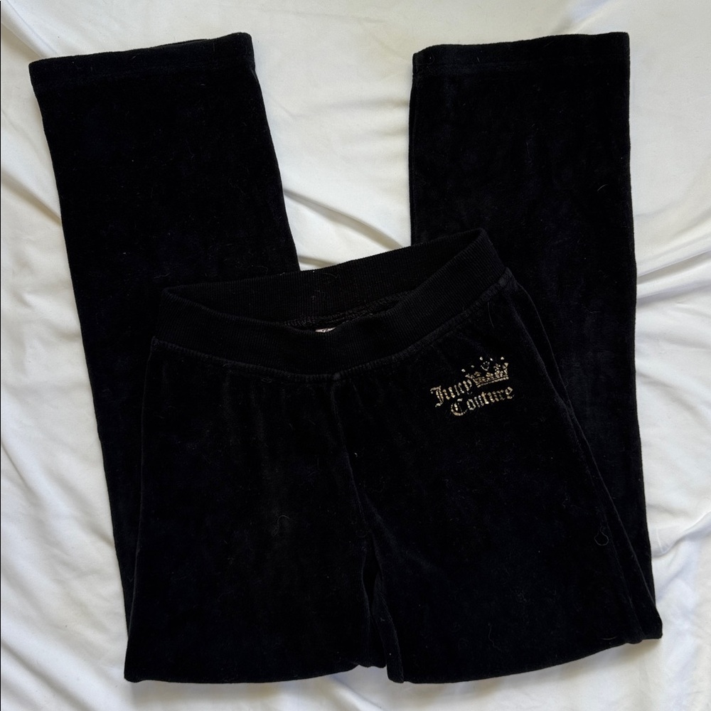 Juicy Couture Black Velour Pants